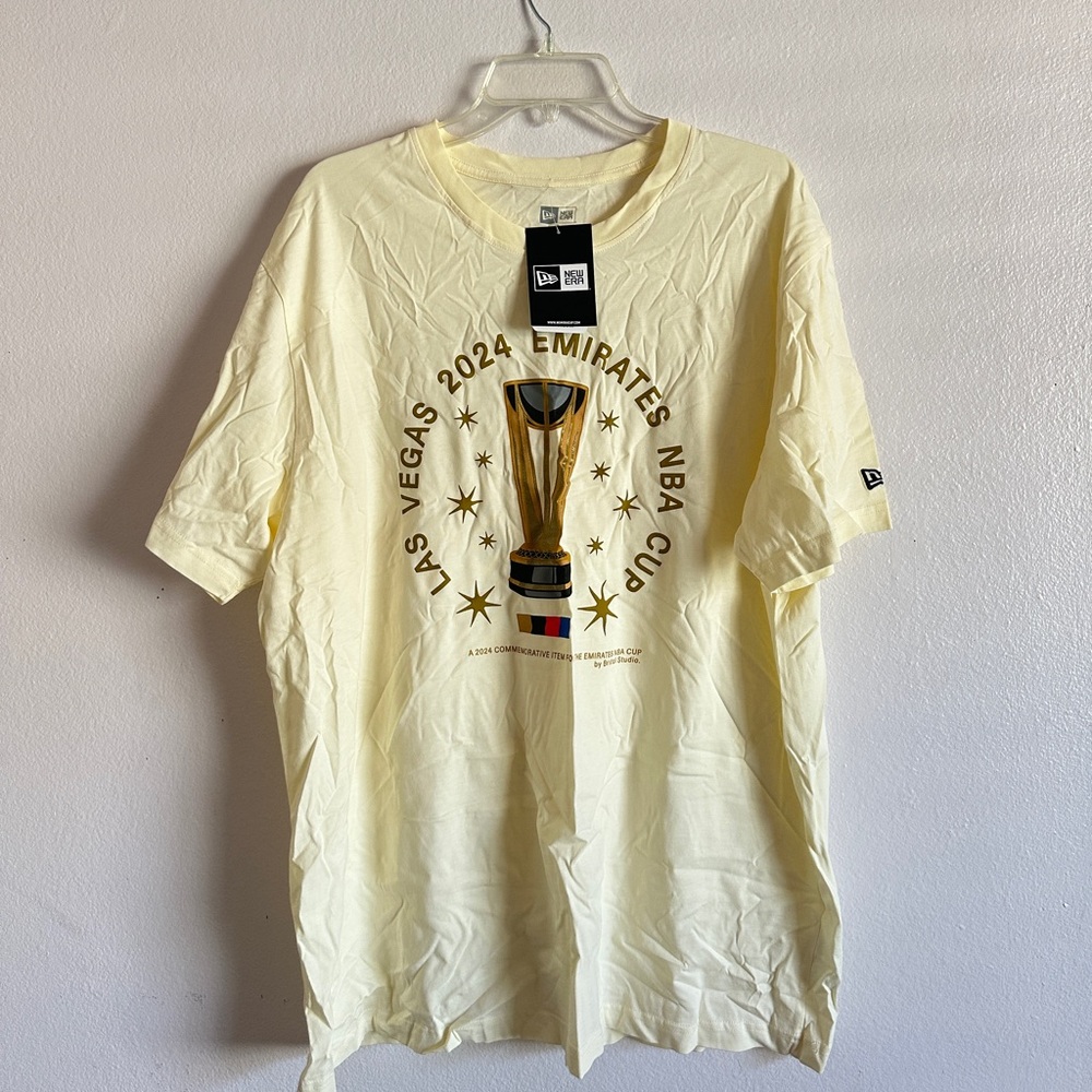 New Era Las Vegas 2024 Emirates NBA Cup Cream Tee, Mens XL, NEW W TAG
